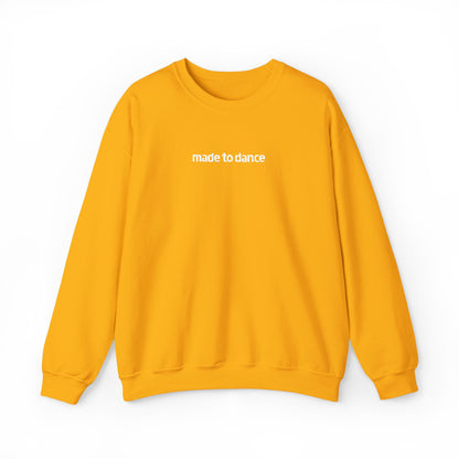 “Made to Dance" Unisex Heavy Blend™ Crewneck Sweatshirt – Embroidered Dance-Inspired Pullover for Adults & Kids