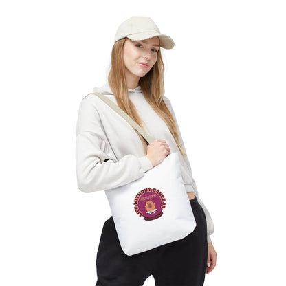 "Life Without Dance Is Pointeless" Capybara Canvas Tote Bag – Funny Dance Pun Tote for Dancers & Animal Lovers