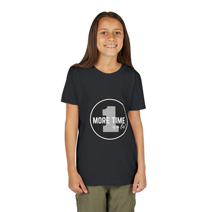 “One More Time is a Lie” Bold Emblem Dancer Graphic T-Shirt for Kids – Funny Dance Rehearsal Shirt - Youth Dance Tee