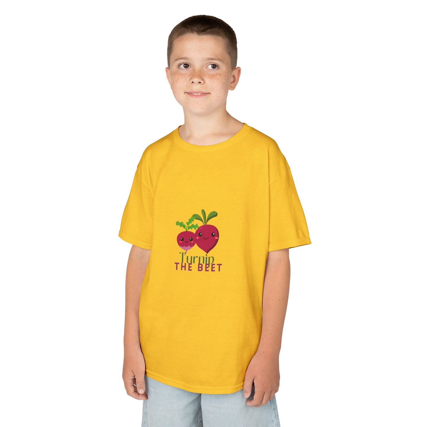 "Turnip the Beet" Youth Short Sleeve Tee – Cute Veggie Graphic Dance Pun Shirt for Kids