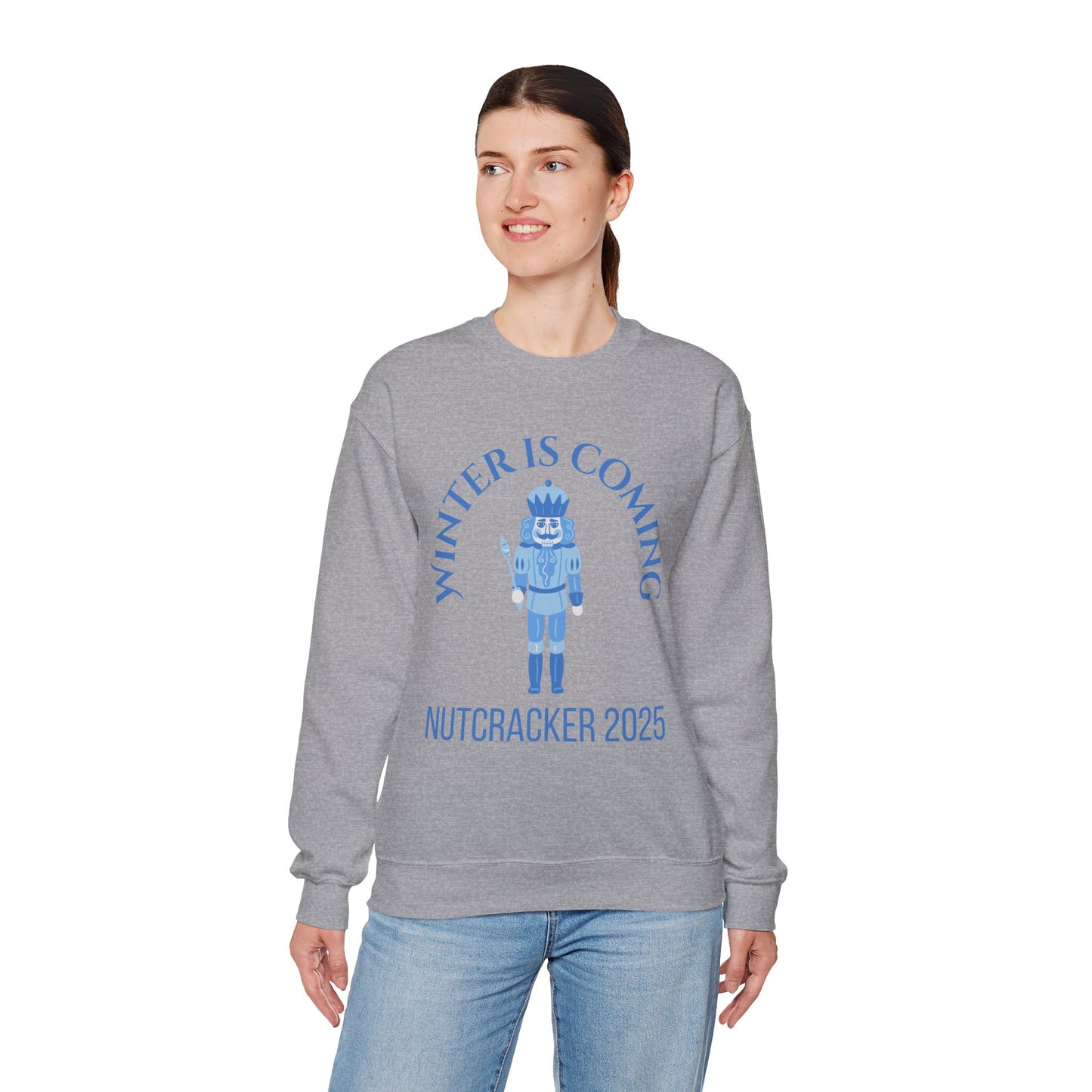 “Winter Is Coming Nutcracker 2025” ADULT Sweatshirt – Unisex Heavy Blend Crewneck | Holiday Dance Sweatshirt for Ballet Dancers