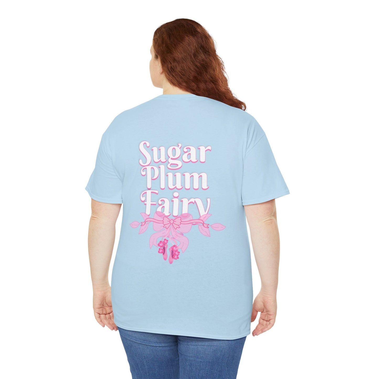 “Sugar Plum Fairy” Back Print ADULT T-shirt + “Nutcracker 2025” Front – Unisex Heavy Cotton Tee | Ballet Holiday Dance Apparel