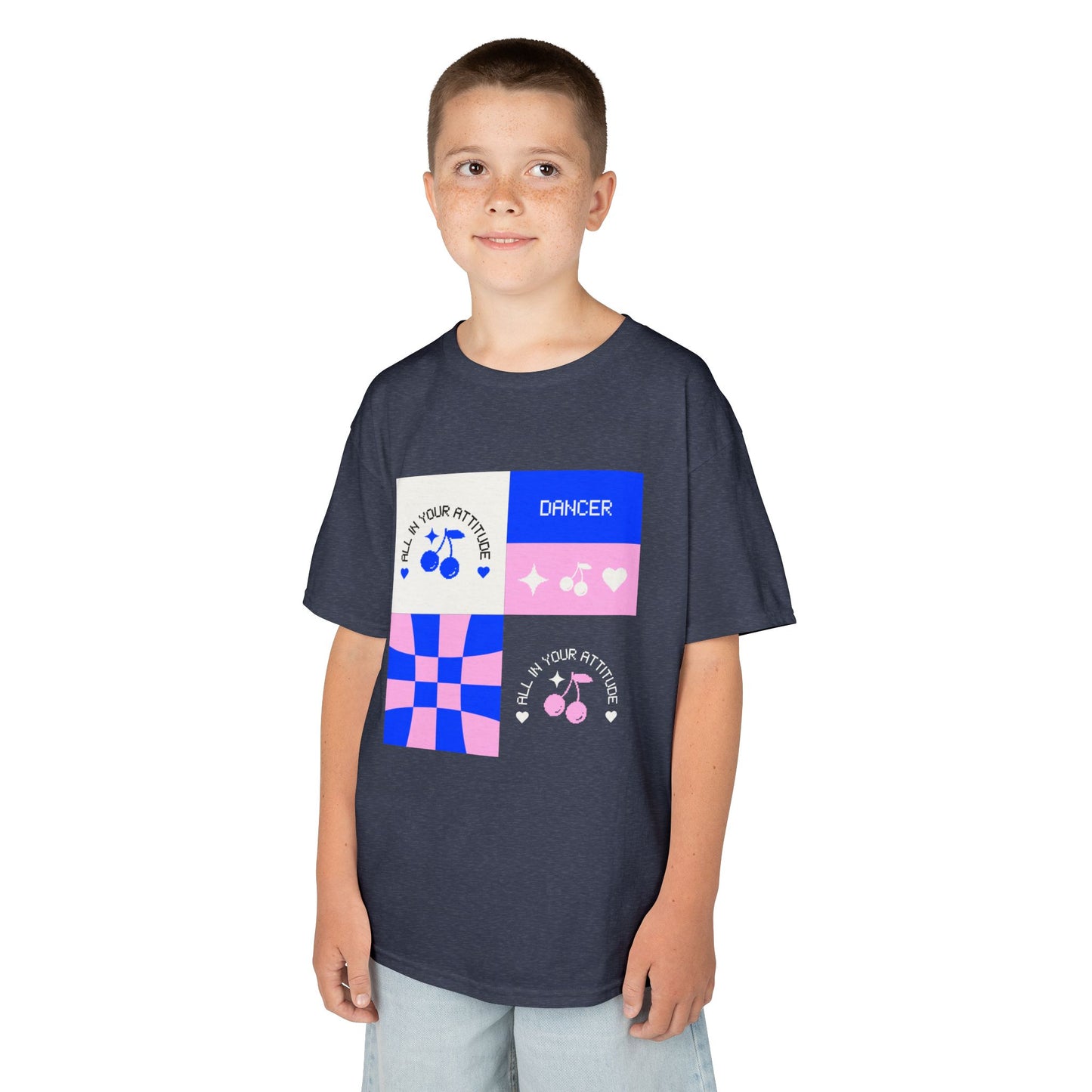 "Dancer - All in Your Attitude" Retro Graphic Tee for Kids - Youth Dance T-Shirt