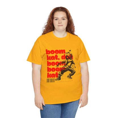 "Boom Kat, Dah, Boom, Boom, Kat" Streetwear Dance Graphic – Unisex Heavy Cotton Tee