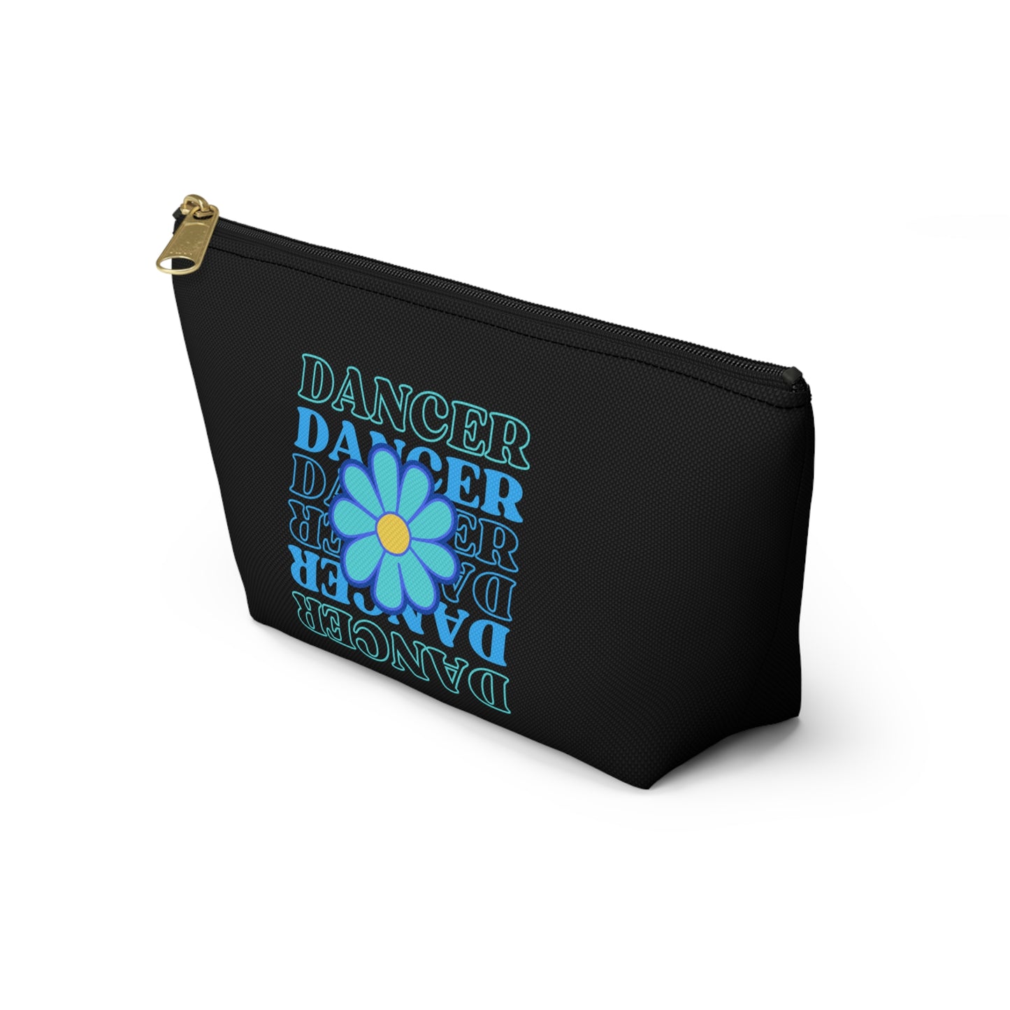 "Dancer" Makeup Bag – Elegant Floral Dance Graphic – Stylish Zipper Pouch for Cosmetics, Accessories & Gifts for Dancers