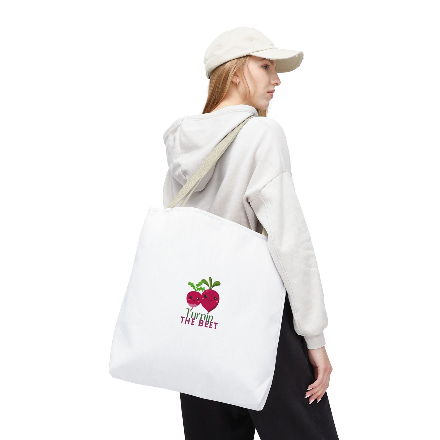 "Turnip the Beet" Canvas Tote Bag – Cute Veggie Graphic Dance-Themed Reusable Bag for Grocery Runs, Dance Class & Everyday Use