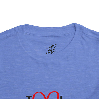 "I Love to Dance" Toddler Short Sleeve Tee – Hand-Drawn Heart Graphic Dance Lover T-Shirt