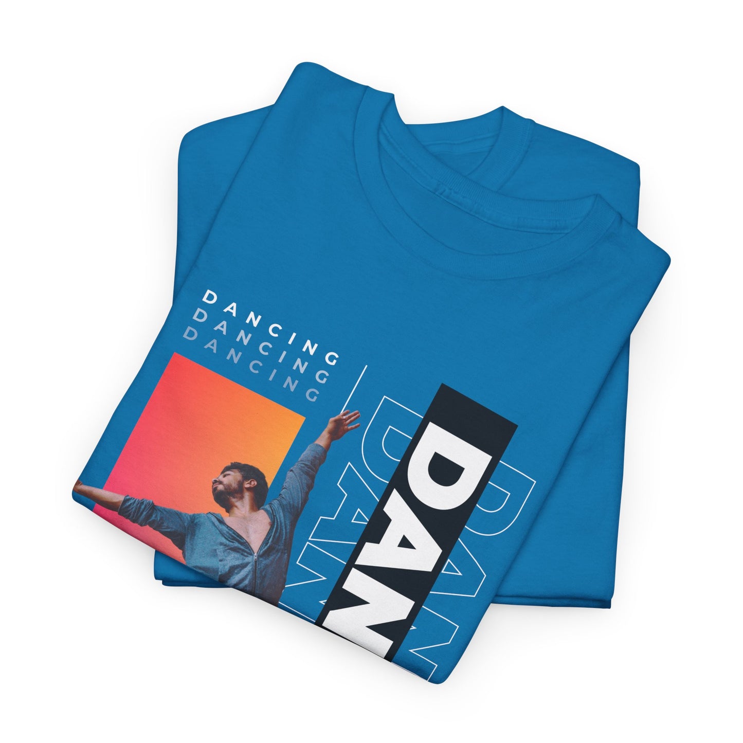 “Dancing” Streetwear-Inspired Male Dancer Unisex Heavy Cotton Tee – Urban Dance Graphic T-Shirt for Performers and Dance Lovers