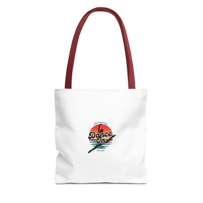 "Keep Calm and Dance On" Canvas Tote Bag – Retro Dance Graphic, Durable Shopping & Everyday Dance Bag