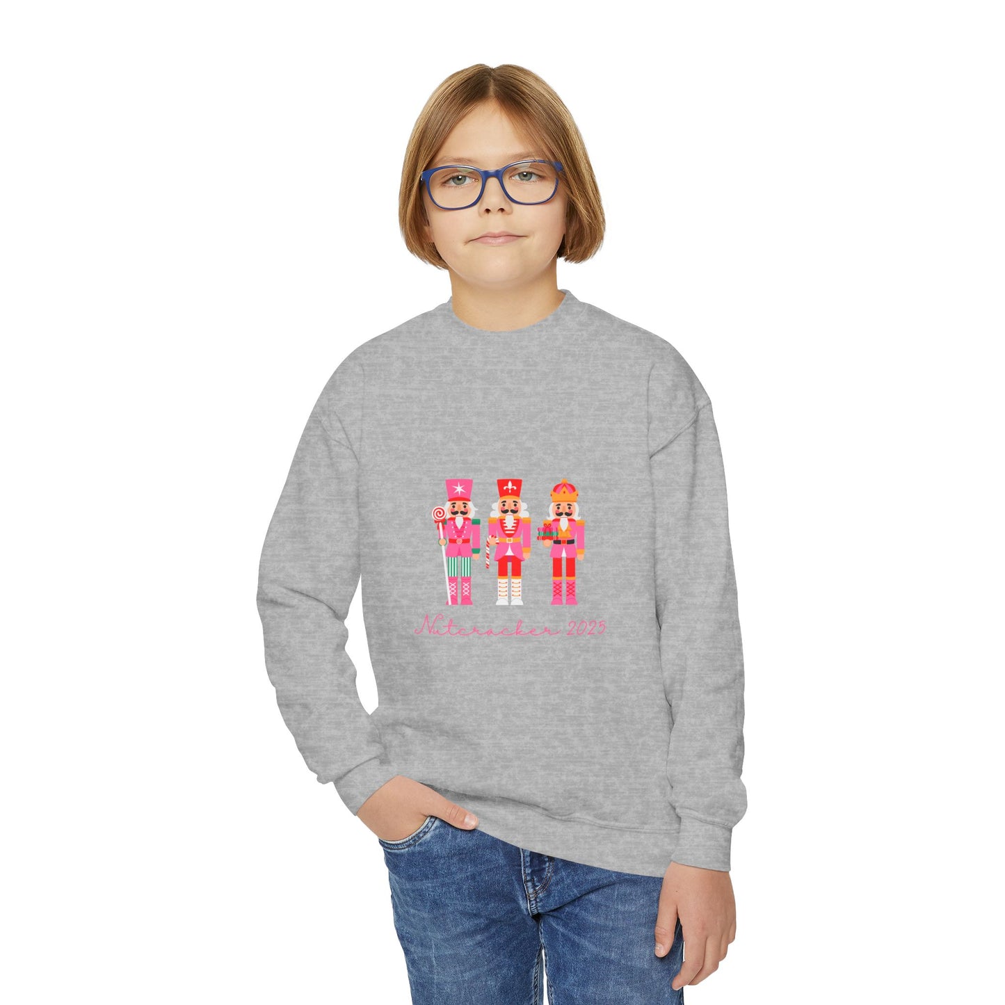 “Nutcracker 2025” Sweatshirt – YOUTH Crewneck | Ballet Holiday Dance Sweatshirt for Dancers
