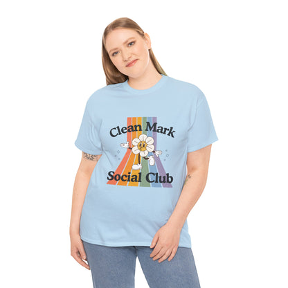 “Clean Mark Social Club” Unisex Heavy Cotton T-Shirt – Streetwear-Inspired Dance Graphic Tee for Adults & Kids