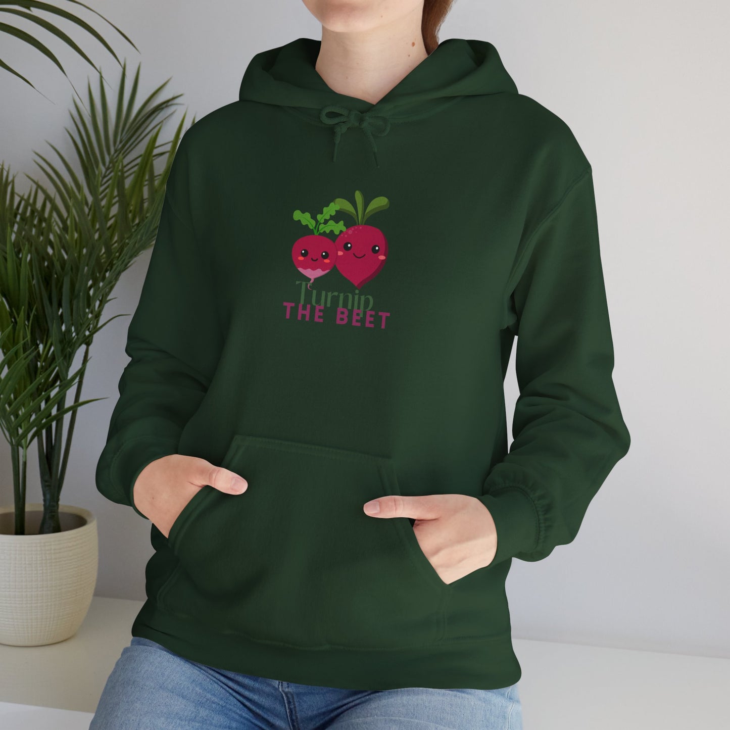 "Turnip the Beet" Unisex Hooded Sweatshirt – Funny Dance Pun Hoodie with Cute Veggie Graphic | Cozy Gift for Dancers & Foodie Fans