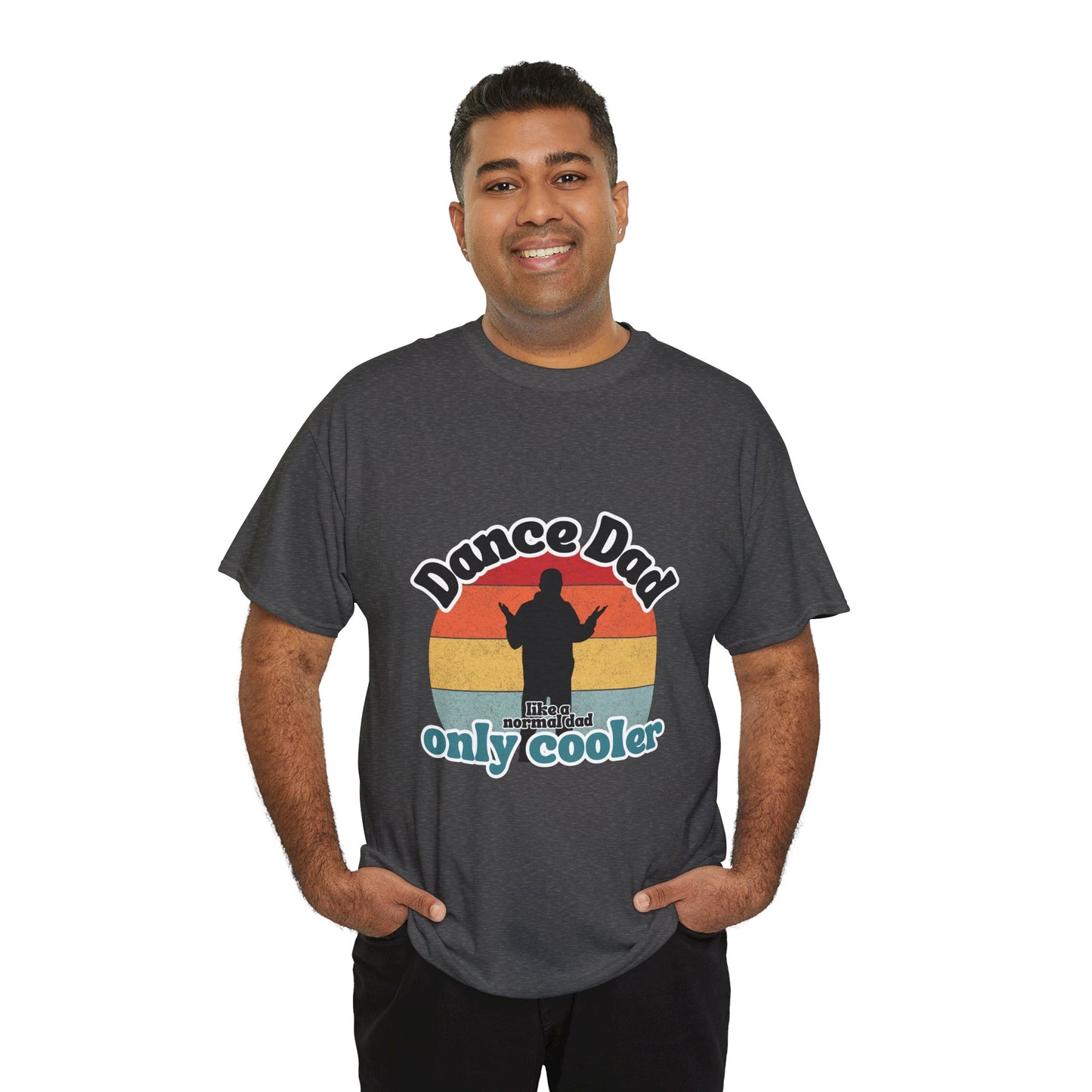 "Dance Dad" Unisex Heavy Cotton Tee – Funny Retro Dance Shirt for Cool Dads