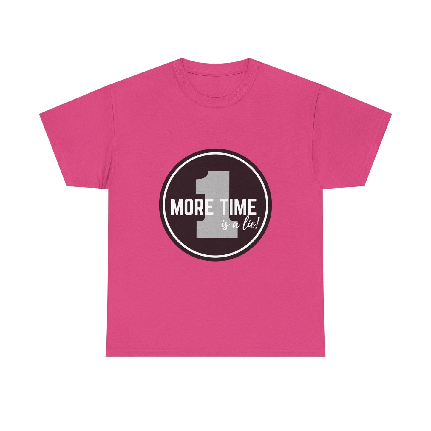 "One More Time is a Lie" Unisex Heavy Cotton Tee – Bold Emblem Dance Graphic Shirt for Dancers, Performers & Rehearsal Warriors