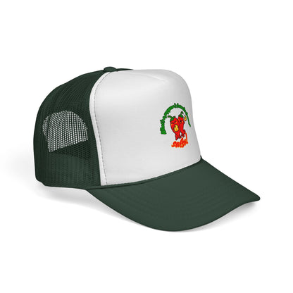 “What’s a Pepper’s Favorite Dance? Salsa!” Funny Unisex Cap with Cute Chili Pepper Graphic, Salsa Dance Trucker Hat – Dance-Themed Hat for Dancers & Foodies