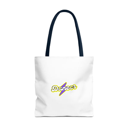 “Dancer” Superhero Graphic Canvas Tote Bag – Bold Dance Tote for Classes, Rehearsals & Everyday Use