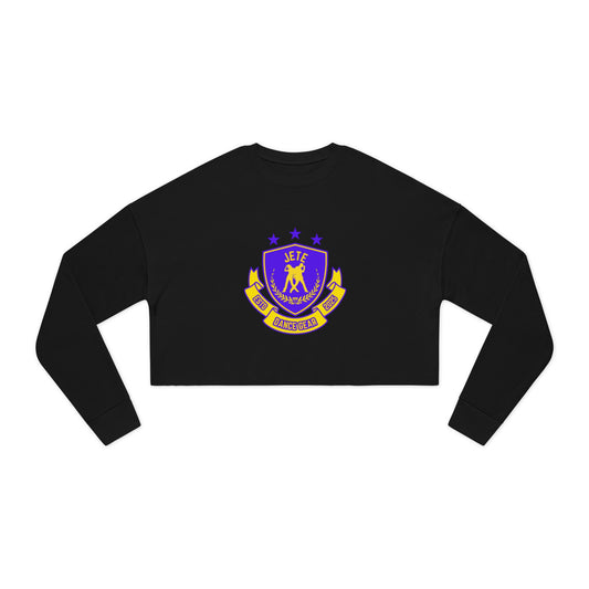 "Jeté Dance Gear" Women’s Cropped Dance Sweatshirt – Bold Collegiate-Inspired Graphic | Trendy Ballet & Studio Apparel for Dancers
