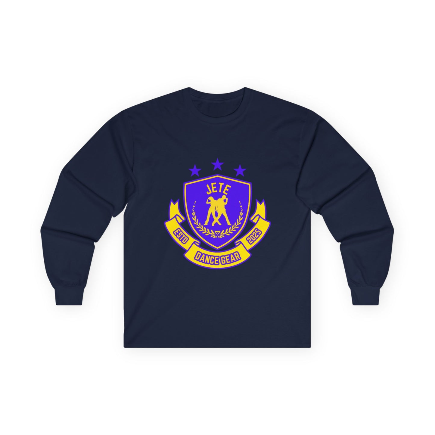 "Jeté Dance Gear" Unisex Long Sleeve Tee – Collegiate-Inspired Dance Shirt for Dancers, Teams & Studio Spirit Wear