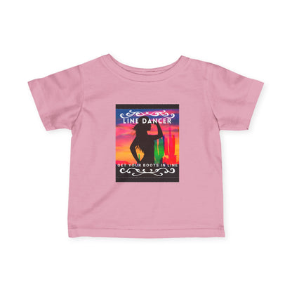 "Line Dancer, Get Your Boots in Line" Western-Inspired Graphic – Infant Fine Jersey Dance Tee