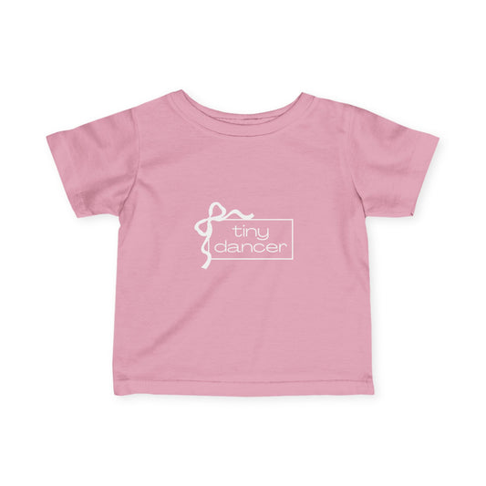 “Tiny Dancer” Infant Fine Jersey Tee – Adorable Dance-Themed Baby T-Shirt for Future Ballerinas and Little Movers