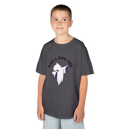 “Bad & Boo-jee” Funny Halloween Dance T-Shirt with Cute Ghost Dab Graphic - Kids Heavy Cotton™ Tee