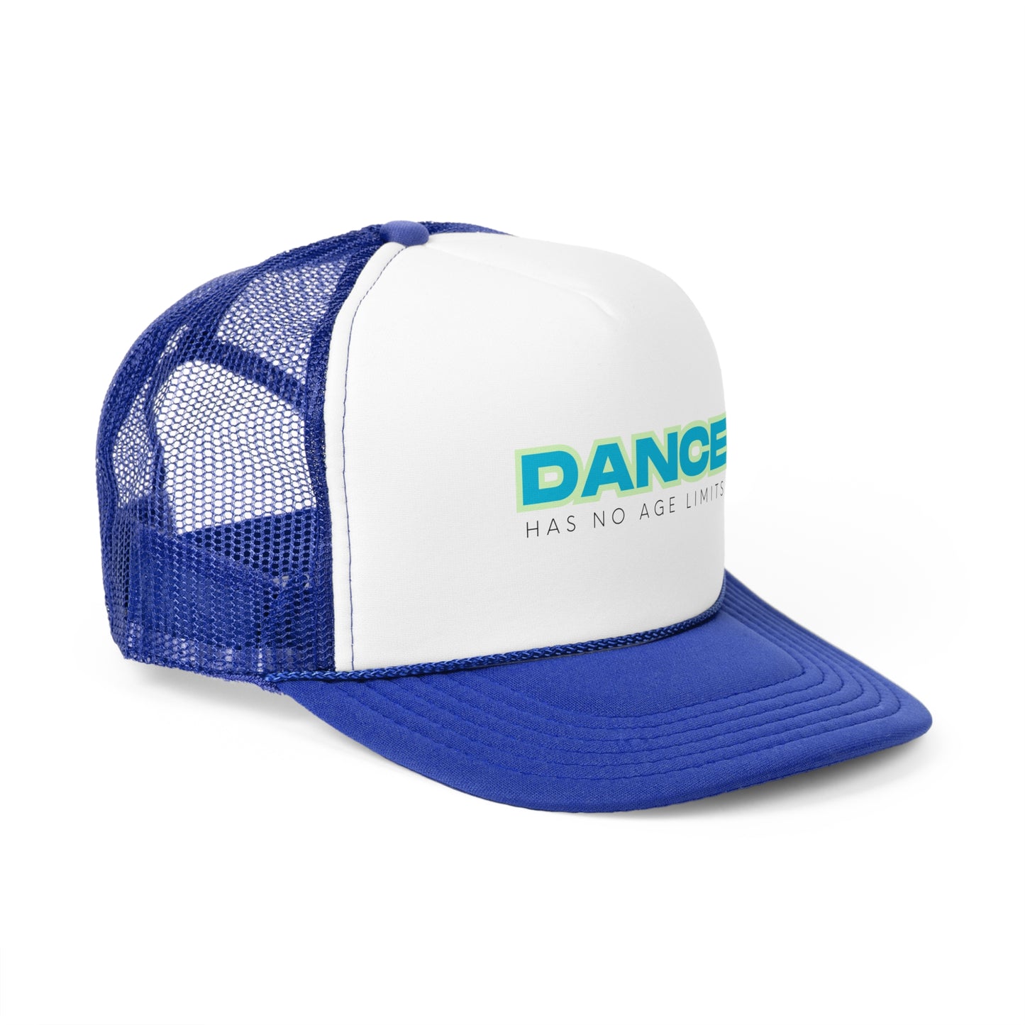 "Dance Has No Age Limits" Unisex Trucker Hat – Colorful Dance Quote Cap for All Ages, Dancers, and Movement Lovers