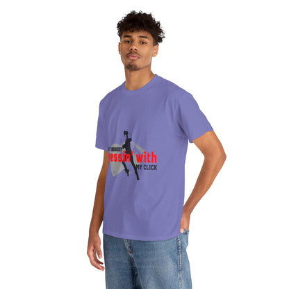"Ain’t Nobody Messin’ With My Click" Tap Dance Tee – Unisex Heavy Cotton T-Shirt with Taps & Dancer Graphic