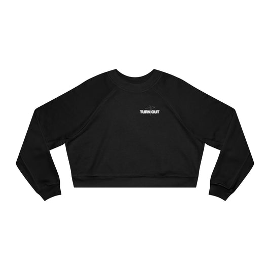 “Turn Out” Ballerina Front & Back Graphic | Streetwear-Inspired Ballet Dance Sweatshirt for Dancers & Enthusiasts - Women’s Cropped Sweatshirt