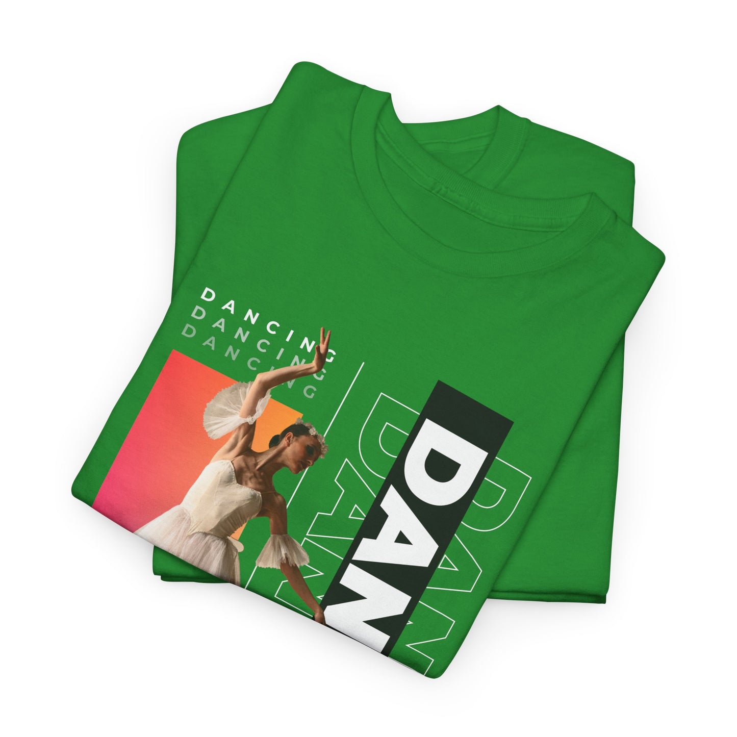 “Dancing” Streetwear-Inspired Female Dancer Unisex Heavy Cotton Tee – Urban Dance Graphic T-Shirt for Performers and Dance Lovers