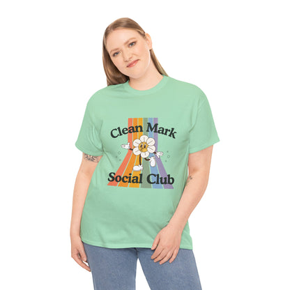 “Clean Mark Social Club” Unisex Heavy Cotton T-Shirt – Streetwear-Inspired Dance Graphic Tee for Adults & Kids