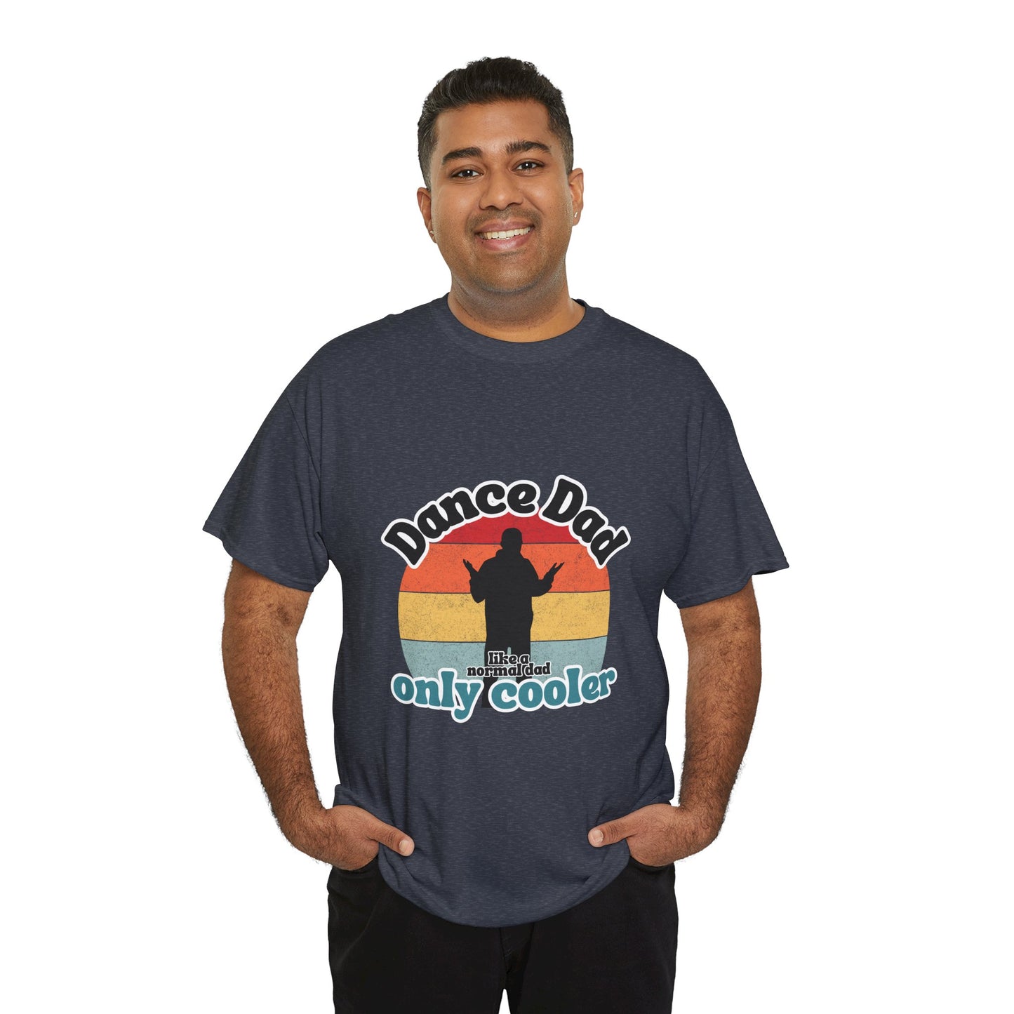 "Dance Dad" Unisex Heavy Cotton Tee – Funny Retro Dance Shirt for Cool Dads