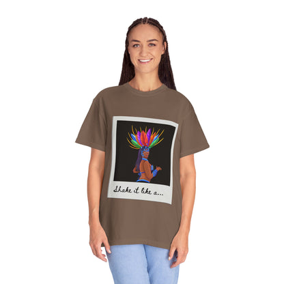 "Shake It Like a Samba Star" Unisex Garment-Dyed Dance T-Shirt – Bold Carnival-Inspired Graphic Tee for Dancers