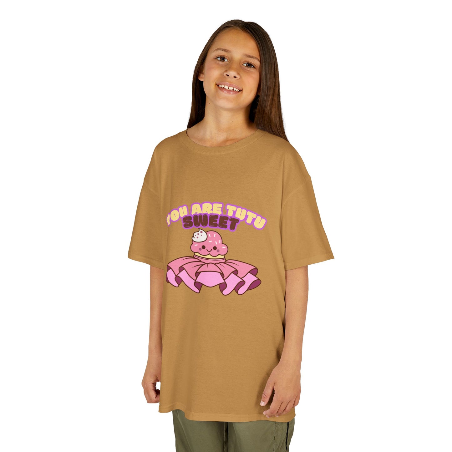 "You Are Tutu Sweet" Youth Short Sleeve Tee – Kawaii Cupcake in Tutu Graphic Dance Shirt for Kids and Ballet Lovers