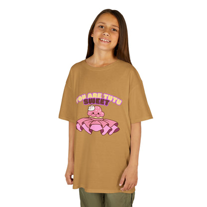 "You Are Tutu Sweet" Youth Short Sleeve Tee – Kawaii Cupcake in Tutu Graphic Dance Shirt for Kids and Ballet Lovers