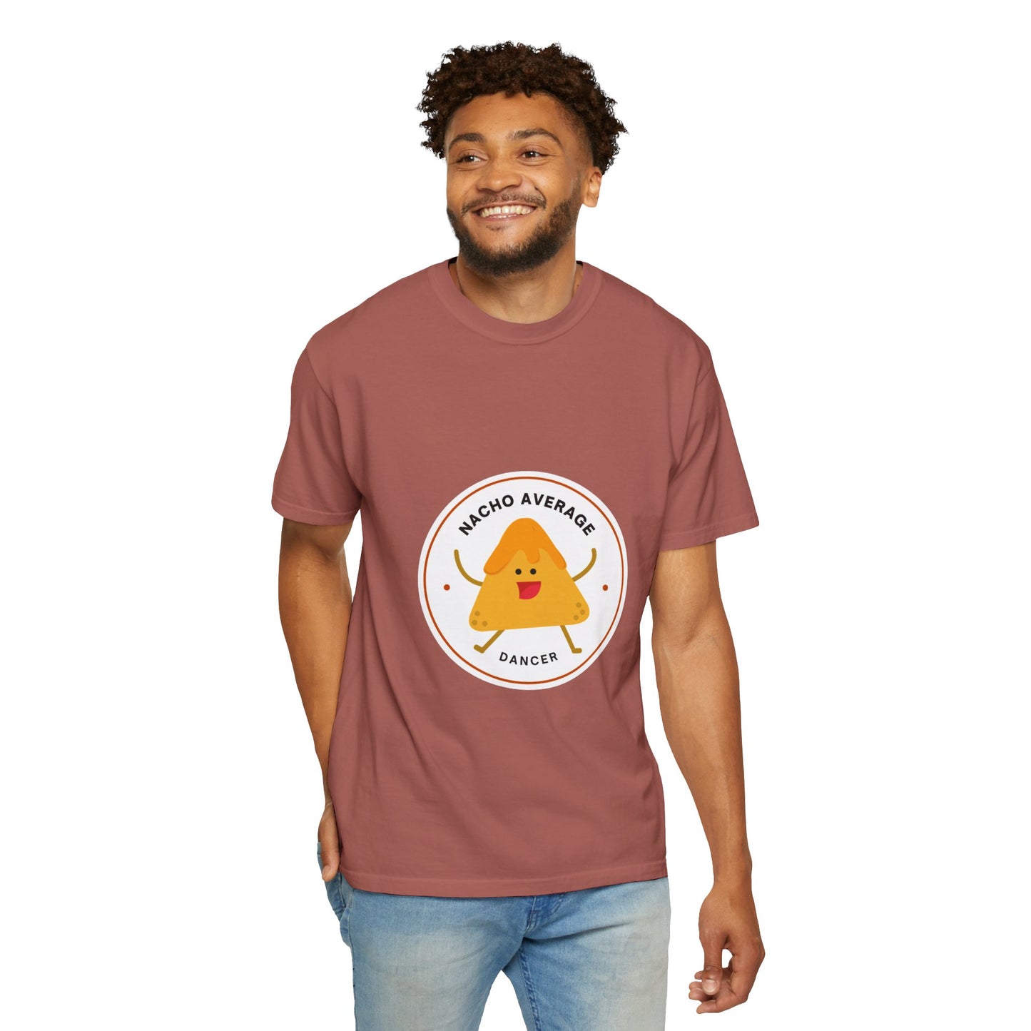 "Nacho Average Dancer" T-Shirt – Funny Dance Pun Unisex Garment-Dyed Tee with Cute Nacho Graphic 🌮💃