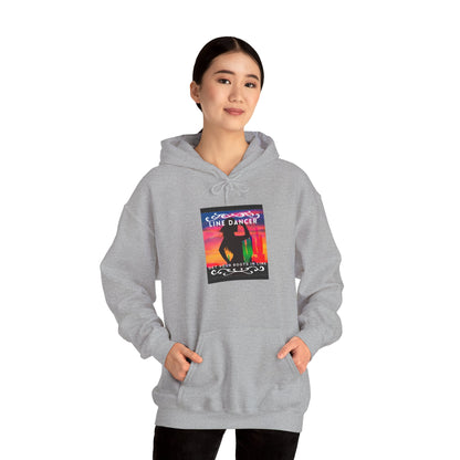 "Line Dancer, Get Your Boots in Line" Western-Inspired Graphic – Unisex Heavy Blend™ Hooded Sweatshirt