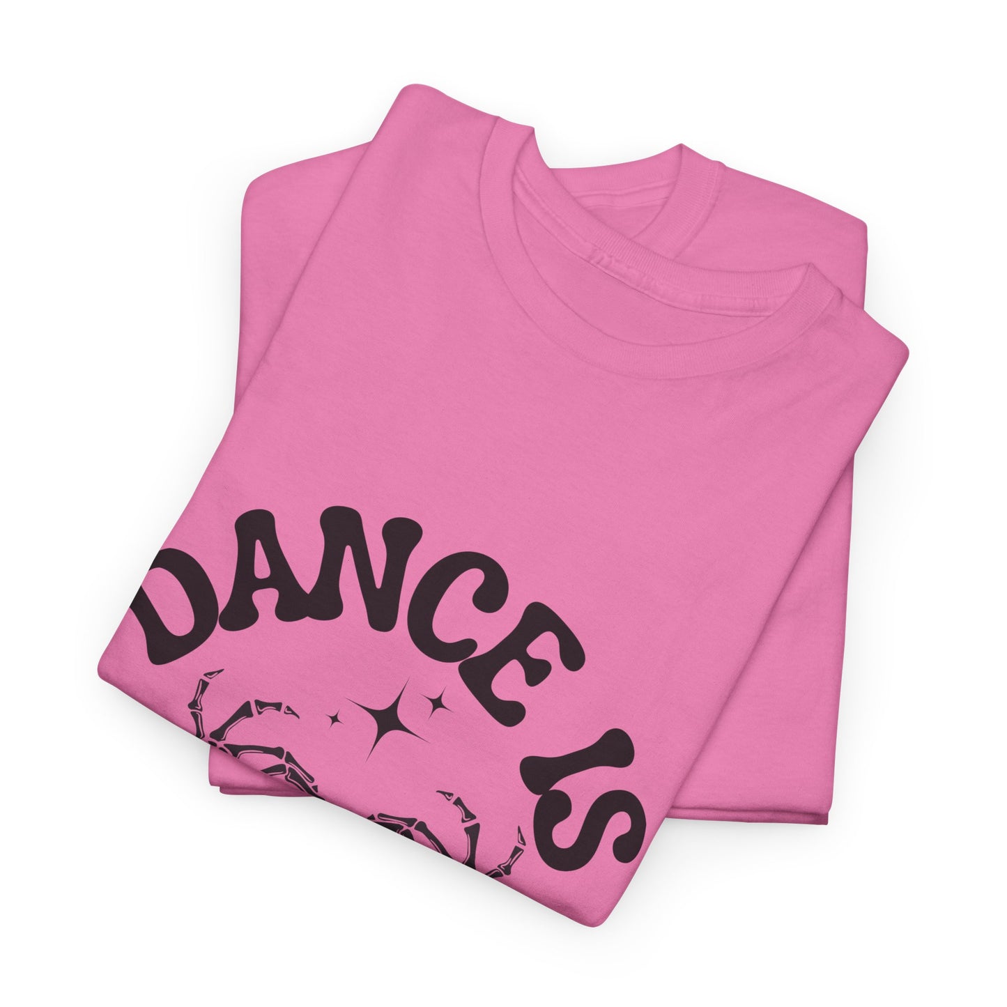 “Dance Is in My Bones” Halloween Dance T-Shirt with Cute Skeleton Heart Graphic - Unisex Heavy Cotton Tee