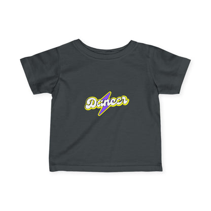 "Dancer" Superhero-Inspired Infant Fine Jersey Tee – Cute Baby Dance T-Shirt with Bold Comic-Style Graphic for Future Dance Heroes
