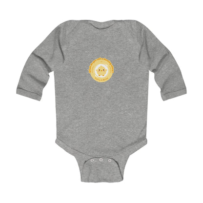 "What do you call a dancing chick? Poultry in Motion" Infant Long Sleeve Bodysuit – Funny Dancing Chick Baby Outfit, Cute Dance-Themed Baby Gift 🐥💃