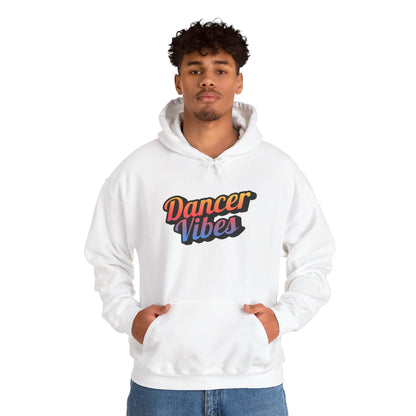 "Dancer Vibes" Unisex Hooded Sweatshirt – Colorful Retro Dance Graphic Hoodie for Dance Lovers