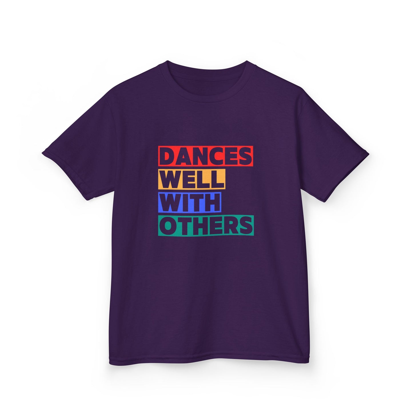 "Dances Well With Others" Kids Heavy Cotton™ Tee – Dance-Inspired Graphic Tee for Kids