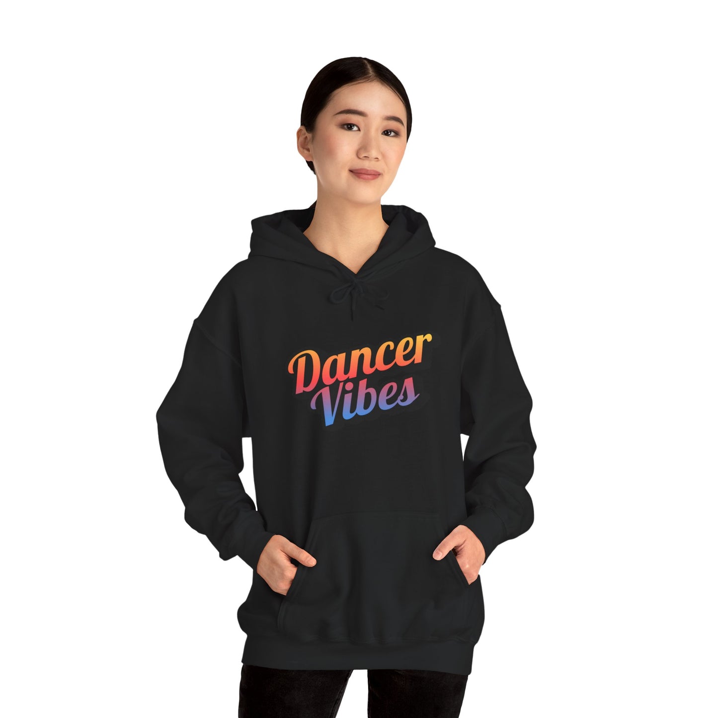 "Dancer Vibes" Unisex Hooded Sweatshirt – Colorful Retro Dance Graphic Hoodie for Dance Lovers