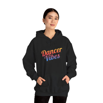 "Dancer Vibes" Unisex Hooded Sweatshirt – Colorful Retro Dance Graphic Hoodie for Dance Lovers