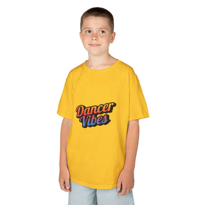 “Dancer Vibes” Colorful Graphic Tee for Kids | Dance-Themed Short Sleeve Shirt - Youth Dance T-Shirt