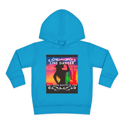 "Line Dancer, Get Your Boots in Line" Streetwear Dance Graphic – Toddler Pullover Hoodie