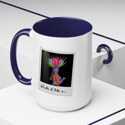 "Shake It Like a..." Accent Coffee Mug – Fun Dance Quote Ceramic Mug for Dancers and Music Lovers