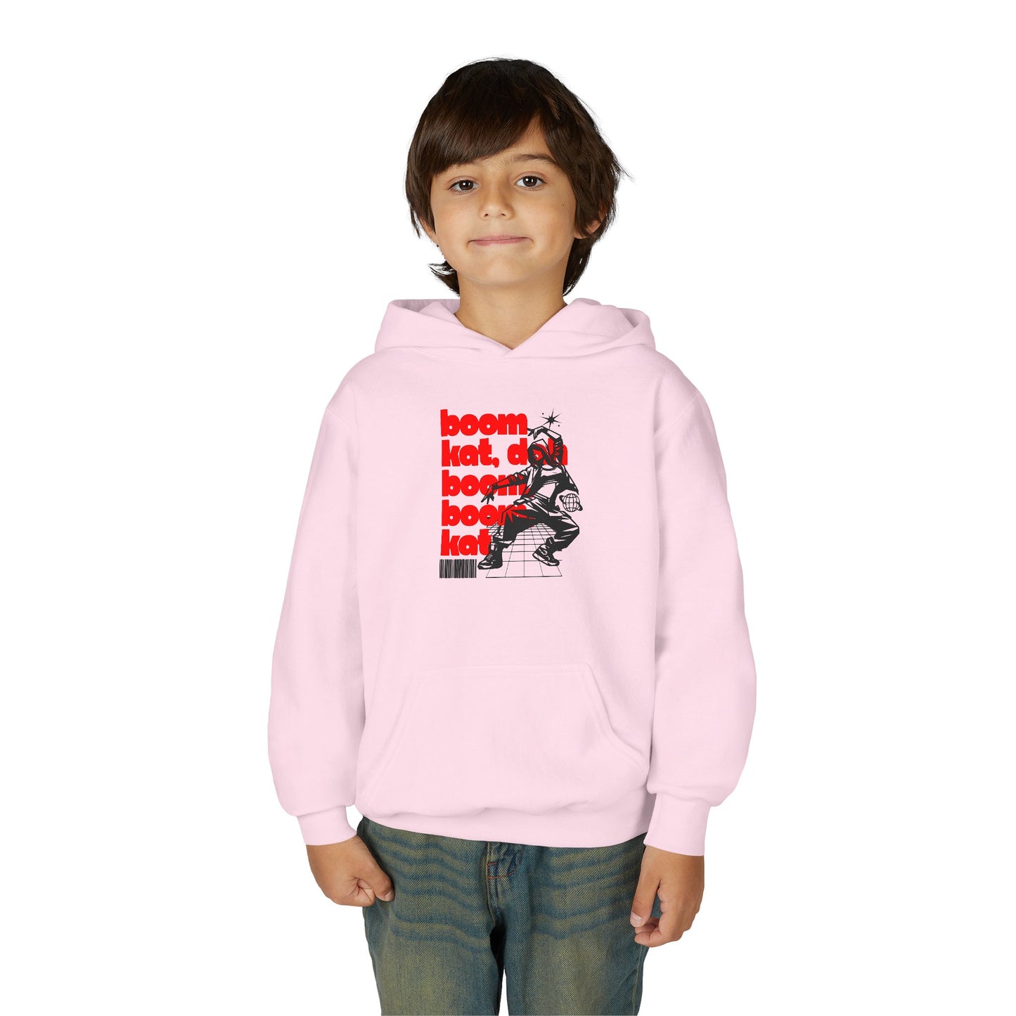 “Boom Kat” Bold Streetwear-Inspired Dance Graphic | Unisex Youth Hoodie – Hip-Hop & Jazz Dance Hoodie for Kids & Young Performers