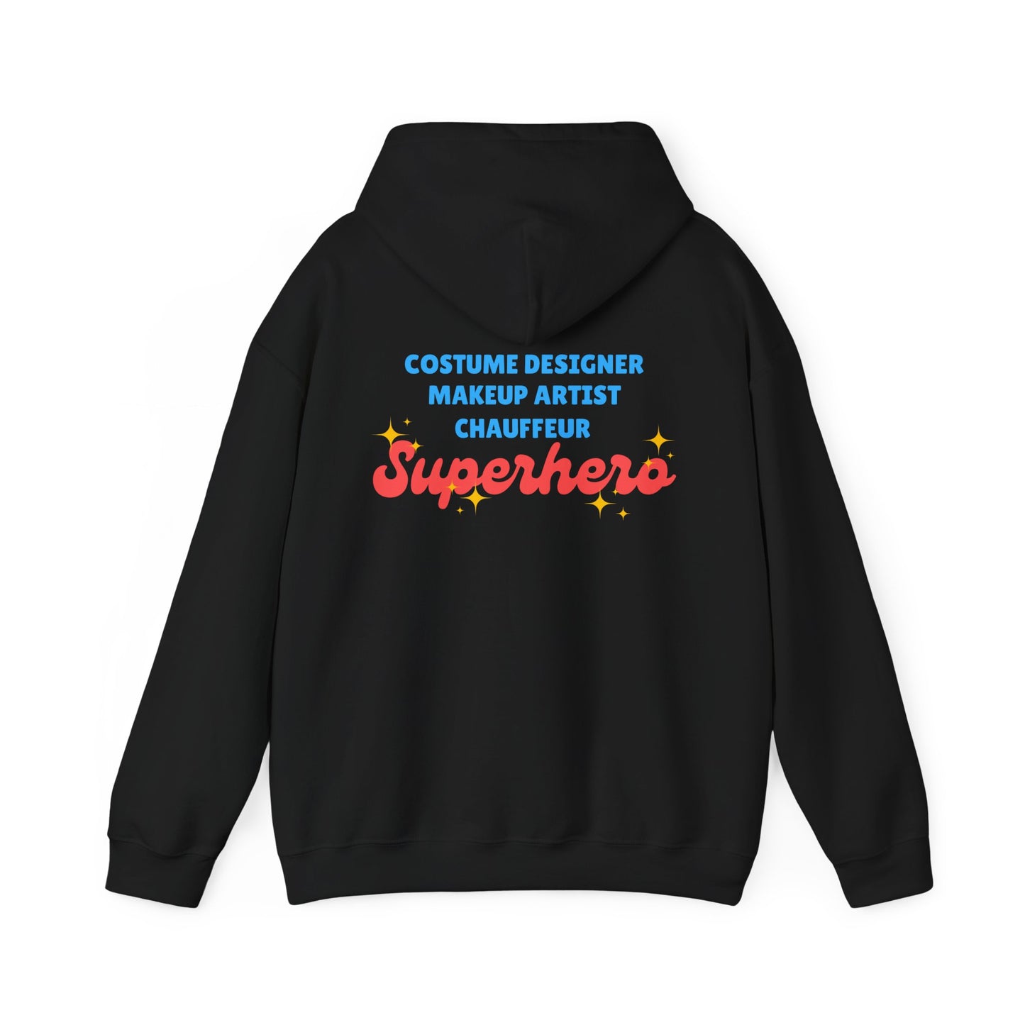 "Dance Mom" Superhero Hoodie – Floral Front Graphic & Fun Back Design | Unisex Hooded Sweatshirt for Proud Dance Parents