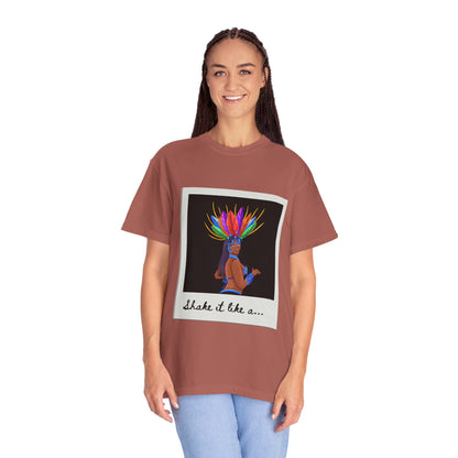 "Shake It Like a Samba Star" Unisex Garment-Dyed Dance T-Shirt – Bold Carnival-Inspired Graphic Tee for Dancers