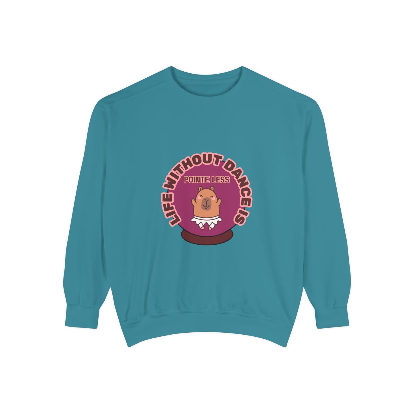 "Life Without Dance Is Pointeless" Unisex Lightweight Crewneck Sweatshirt – Bold Retro Ballet Pun Graphic Pullover for Dancers & Dance Lovers